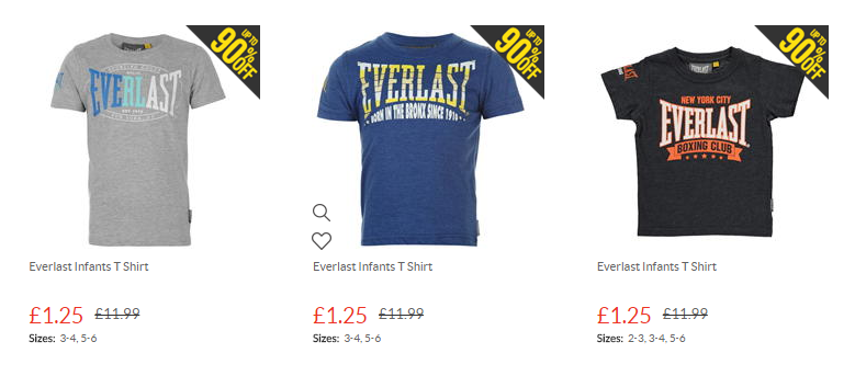Koszulki Everlast w przecenie - Sport Direct