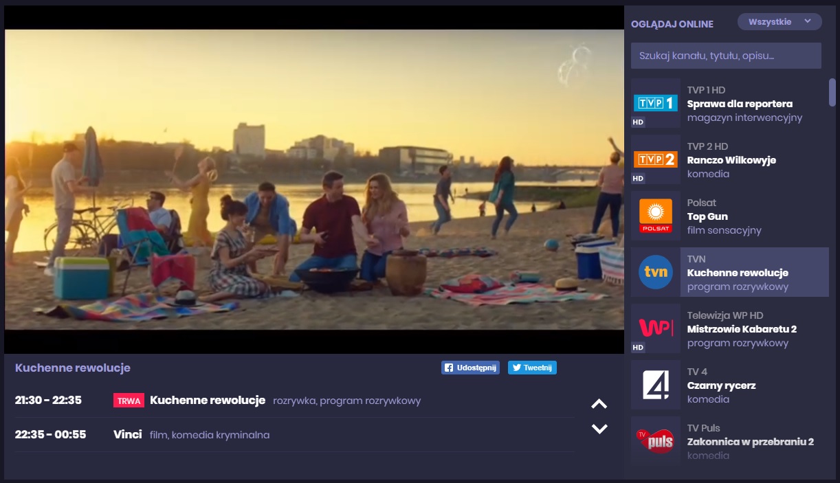 telewizja internetowa za darmo bez logowania za granica